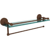  Prestige Regal Collection Paper Towel Holder with 16 Inch Gallery Glass Shelf, Antique Bronze
