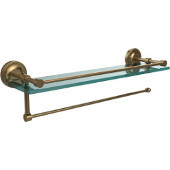  Prestige Regal Collection Paper Towel Holder with 22 Inch Gallery Glass Shelf, Brushed Bronze