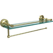  Prestige Regal Collection Paper Towel Holder with 22 Inch Gallery Glass Shelf, Satin Brass