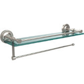  Prestige Regal Collection Paper Towel Holder with 22 Inch Gallery Glass Shelf, Satin Nickel