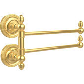  Prestige Regal Collection 2 Swing Arm Towel Rail, Polished Brass