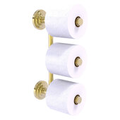  Que New Collection 3-Roll Reserve Roll Toilet Paper Holder in Unlacquered Brass, 3'' W x 7-5/8'' D x 14-3/8'' H