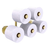  Que New Collection 5-Roll Reserve Roll Toilet Paper Holder in Unlacquered Brass, 15-5/16'' W x 7-1/2'' D x 7-11/16'' H