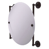  Que New Collection Round Frameless Rail Mounted Mirror in Antique Bronze, 22'' Diameter x 3-13/16'' D x 22'' H
