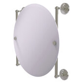  Que New Collection Round Frameless Rail Mounted Mirror in Satin Nickel, 22'' Diameter x 3-13/16'' D x 22'' H