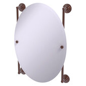  Que New Collection Oval Frameless Rail Mounted Mirror in Antique Copper, 21'' W x 3-13/16'' D x 29'' H