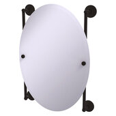  Que New Collection Oval Frameless Rail Mounted Mirror in Oil Rubbed Bronze, 21'' W x 3-13/16'' D x 29'' H
