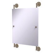  Que New Collection Rectangular Frameless Rail Mounted Mirror in Antique Pewter, 21'' W x 3-13/16'' D x 33'' H