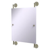  Que New Collection Rectangular Frameless Rail Mounted Mirror in Polished Nickel, 21'' W x 3-13/16'' D x 33'' H