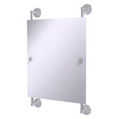  Que New Collection Rectangular Frameless Rail Mounted Mirror in Satin Chrome, 21'' W x 3-13/16'' D x 33'' H