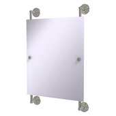  Que New Collection Rectangular Frameless Rail Mounted Mirror in Satin Nickel, 21'' W x 3-13/16'' D x 33'' H