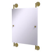  Que New Collection Rectangular Frameless Rail Mounted Mirror in Unlacquered Brass, 21'' W x 3-13/16'' D x 33'' H