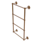  Que New Collection 4-Tier 24'' Ladder Towel Bar with Smooth Accent in Brushed Bronze, 24'' W x 5-3/8'' D x 34'' H