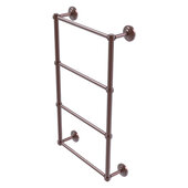  Que New Collection 4-Tier 24'' Ladder Towel Bar with Smooth Accent in Antique Copper, 24'' W x 5-3/8'' D x 34'' H