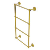  Que New Collection 4-Tier 24'' Ladder Towel Bar with Smooth Accent in Polished Brass, 24'' W x 5-3/8'' D x 34'' H