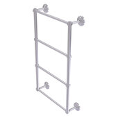  Que New Collection 4-Tier 24'' Ladder Towel Bar with Smooth Accent in Satin Chrome, 24'' W x 5-3/8'' D x 34'' H