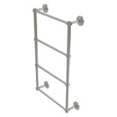  Que New Collection 4-Tier 24'' Ladder Towel Bar with Smooth Accent in Satin Nickel, 24'' W x 5-3/8'' D x 34'' H