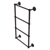  Que New Collection 4-Tier 24'' Ladder Towel Bar with Dotted Detail in Antique Bronze, 24'' W x 5-3/8'' D x 34'' H