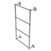  Que New Collection 4-Tier 24'' Ladder Towel Bar with Dotted Detail in Satin Nickel, 24'' W x 5-3/8'' D x 34'' H