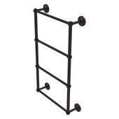  Que New Collection 4-Tier 24'' Ladder Towel Bar with Grooved Detail in Antique Bronze, 24'' W x 5-3/8'' D x 34'' H