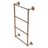  Que New Collection 4-Tier 24'' Ladder Towel Bar with Grooved Detail in Brushed Bronze, 24'' W x 5-3/8'' D x 34'' H