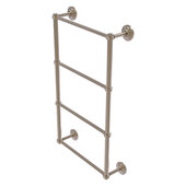  Que New Collection 4-Tier 24'' Ladder Towel Bar with Grooved Detail in Antique Pewter, 24'' W x 5-3/8'' D x 34'' H