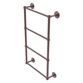  Que New Collection 4-Tier 36'' Ladder Towel Bar with Grooved Detail in Antique Copper, 36'' W x 5-3/8'' D x 34'' H