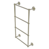  Que New Collection 4-Tier 24'' Ladder Towel Bar with Twisted Detail in Polished Nickel, 24'' W x 5-3/8'' D x 34'' H