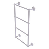  Que New Collection 4-Tier 24'' Ladder Towel Bar with Twisted Detail in Satin Chrome, 24'' W x 5-3/8'' D x 34'' H