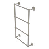  Que New Collection 4-Tier 24'' Ladder Towel Bar with Twisted Detail in Satin Nickel, 24'' W x 5-3/8'' D x 34'' H
