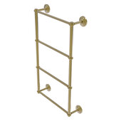  Que New Collection 4-Tier 30'' Ladder Towel Bar with Twisted Detail in Unlacquered Brass, 30'' W x 5-3/8'' D x 34'' H
