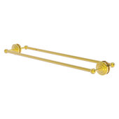  Que New Collection 30'' Back to Back Shower Door Towel Bar in Polished Brass, 33'' W x 7-13/16'' D x 3'' H