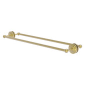  Que New Collection 30'' Back to Back Shower Door Towel Bar in Satin Brass, 33'' W x 7-13/16'' D x 3'' H