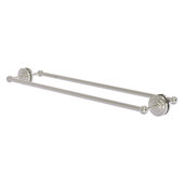  Que New Collection 30'' Back to Back Shower Door Towel Bar in Satin Nickel, 33'' W x 7-13/16'' D x 3'' H