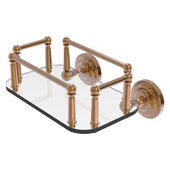  Que New Collection Wall Mounted Glass Guest Towel Tray in Brushed Bronze, 10-1/4'' W x 8'' D x 5-1/4'' H