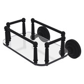  Que New Collection Wall Mounted Glass Guest Towel Tray in Matte Black, 10-1/4'' W x 8'' D x 5-1/4'' H