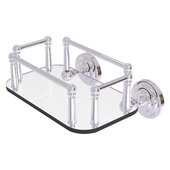  Que New Collection Wall Mounted Glass Guest Towel Tray in Polished Chrome, 10-1/4'' W x 8'' D x 5-1/4'' H