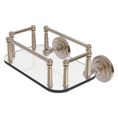 Que New Collection Wall Mounted Glass Guest Towel Tray in Antique Pewter, 10-1/4'' W x 8'' D x 5-1/4'' H