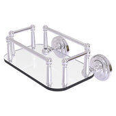 Que New Collection Wall Mounted Glass Guest Towel Tray in Satin Chrome, 10-1/4'' W x 8'' D x 5-1/4'' H