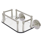  Que New Collection Wall Mounted Glass Guest Towel Tray in Satin Nickel, 10-1/4'' W x 8'' D x 5-1/4'' H