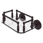  Que New Collection Wall Mounted Glass Guest Towel Tray in Antique Bronze, 10-1/4'' W x 8'' D x 5'' H