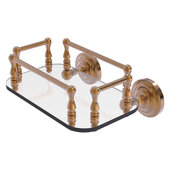  Que New Collection Wall Mounted Glass Guest Towel Tray in Brushed Bronze, 10-1/4'' W x 8'' D x 5'' H