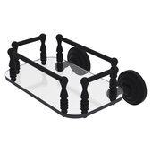 Que New Collection Wall Mounted Glass Guest Towel Tray in Matte Black, 10-1/4'' W x 8'' D x 5'' H
