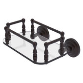  Que New Collection Wall Mounted Glass Guest Towel Tray in Venetian Bronze, 10-1/4'' W x 8'' D x 5'' H