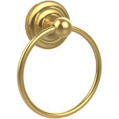  Que New Collection Towel Ring, Unlacquered Brass