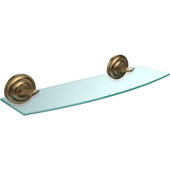  Que New Collection 18'' Glass Shelf, Premium Finish, Brushed Bronze