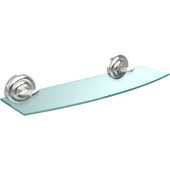  Que New Collection 18'' Glass Shelf, Standard Finish, Polished Chrome