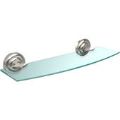  Que New Collection 18'' Glass Shelf, Premium Finish, Polished Nickel