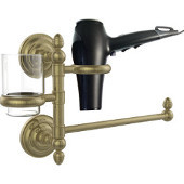  Que New Collection Hair Dryer Holder and Organizer, Antique Brass