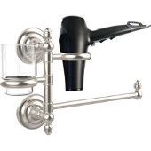  Que New Collection Hair Dryer Holder and Organizer, Satin Nickel